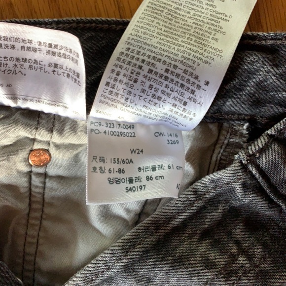 levi 501 grey denim shorts - Picture 8 of 8